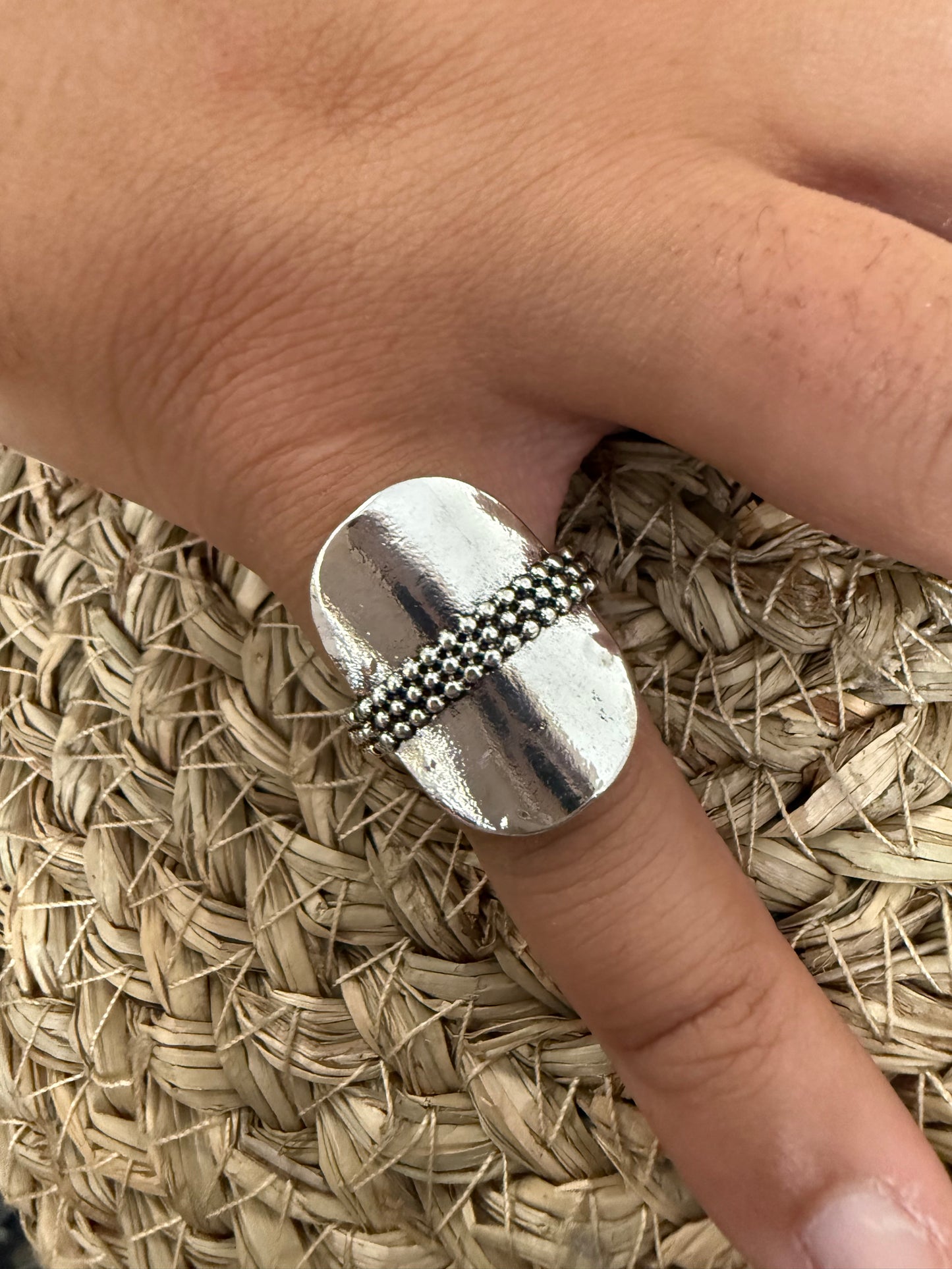 Silver Simple Solid Ring