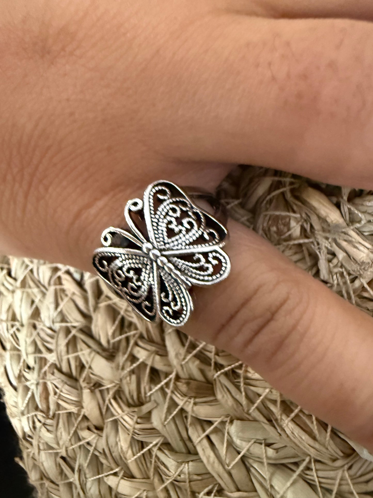 Silver Butterfly Ring